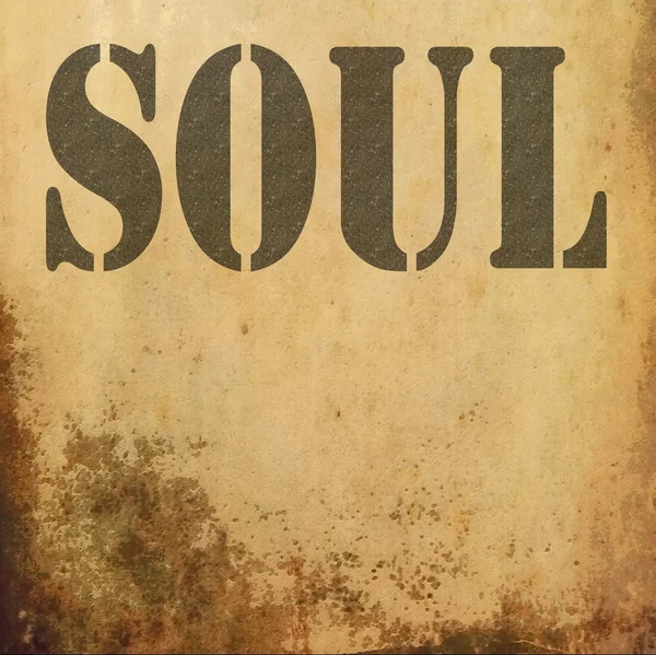 Soul music on old grunge background, ilustração elementos de design — Fotografia de Stock