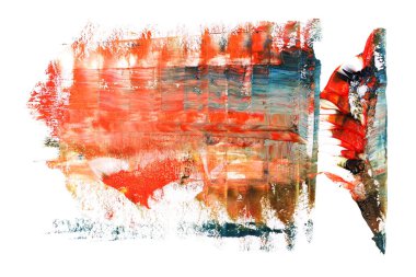 fotoğraf kırmızı turuncu grunge fırça darbeleri beyaz arka plan üzerinde izole boya petrol