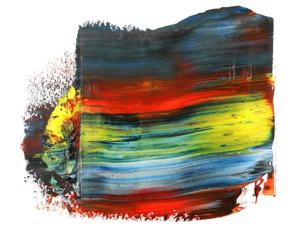 Fotó színes grunge ecsetvonások olajfesték, elszigetelt fehér background — Stock Fotó