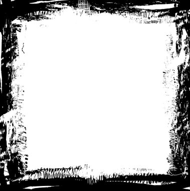 Grunge siyah mürekkep sınır çerçeve arka plan, grunge boya fırçası, tasarım öğesi