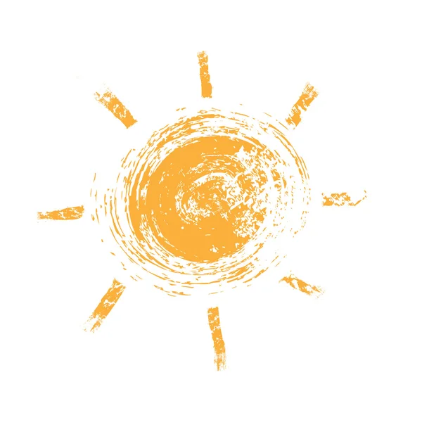 Grunge sun symbol, design element — Stock Photo, Image