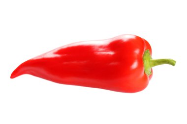 Beyaz arkaplanda kırmızı tatlı biber izole
