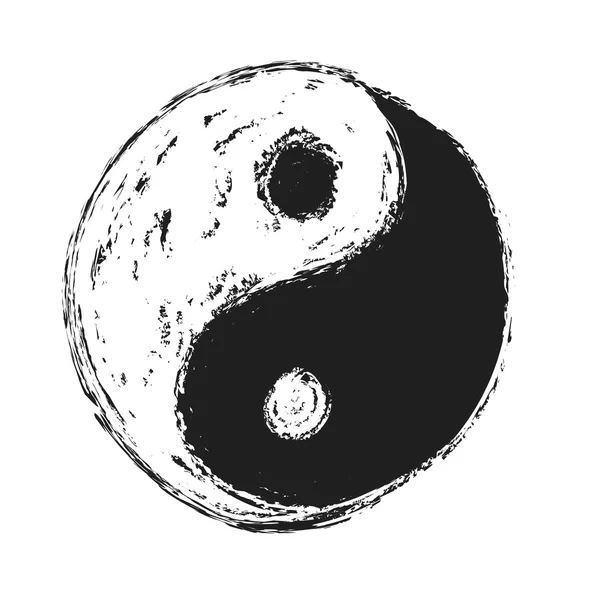 Yin yang símbolo isolado — Fotografia de Stock