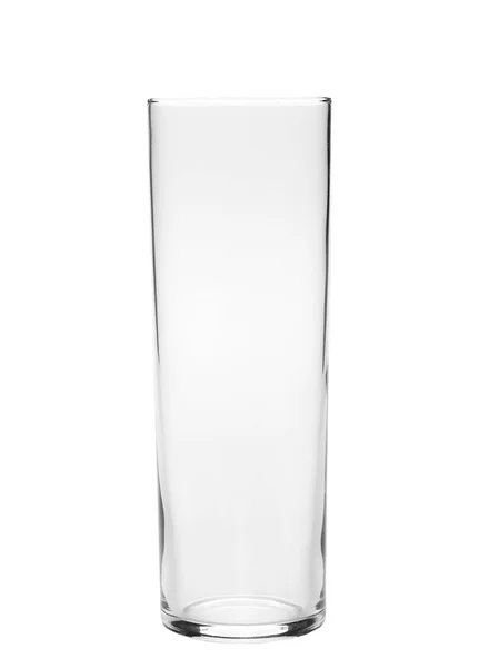 白で隔離水の空のグラス — ストック写真