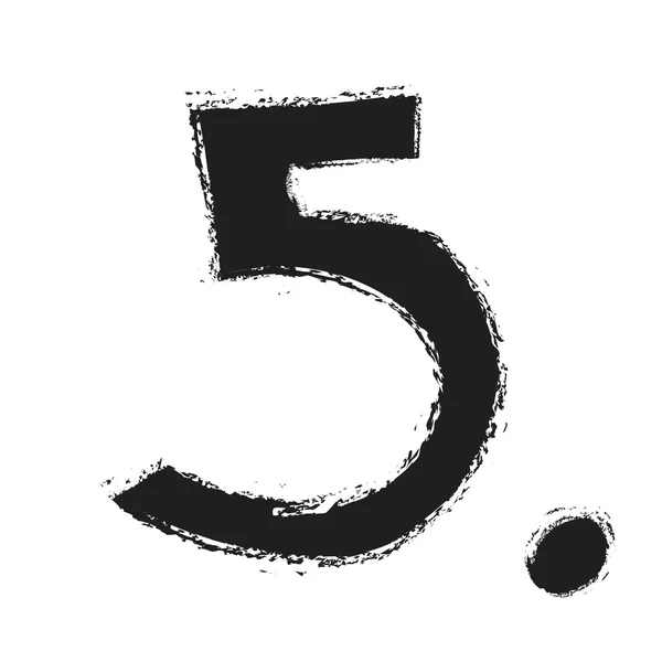 Grunge number five logo and point — Stock Photo, Image