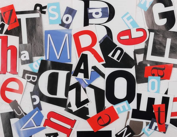Collage di lettere sfondo e texture — Foto Stock