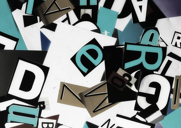 Collage of letters background and texture — Stock Photo, Image