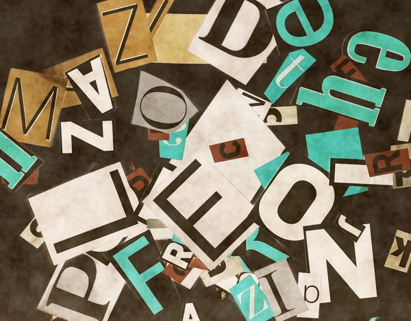 Collage de letras fondo y textura — Foto de Stock