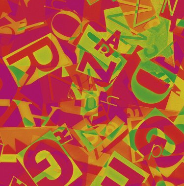 Grunge kolaj harfler arka plan