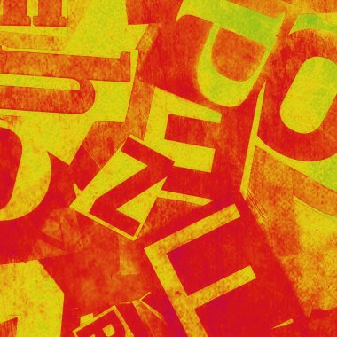 Grunge kolaj harfler arka plan
