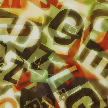 Grunge kolaj harfler arka plan