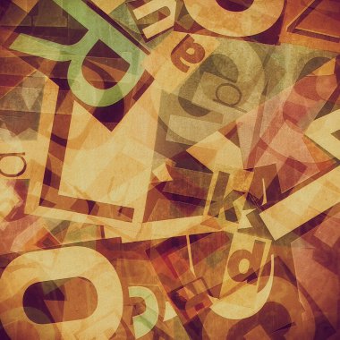 Grunge kolaj harfler arka plan