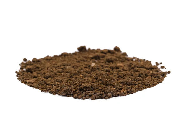 Pile soil isolated on white background — Stock Photo, Image