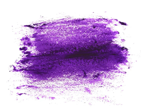 Violette Pinselstriche Ölfarbe isoliert auf Weiß — Stockfoto