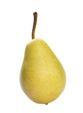 Sarı armut beyaz izole, yakın çekim