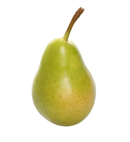 Green ripe pear isolated on white background — Stock Photo, Image