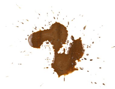 kırpma yolu ile beyaz arka plan üzerinde izole damla püskürtülür çamur