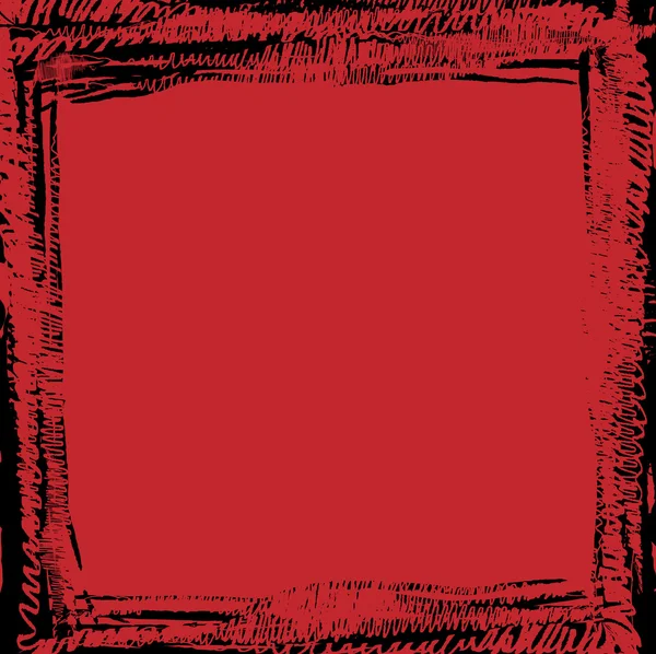 Vermelho e preto grunge tinta preta borda fundo — Fotografia de Stock