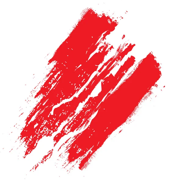 Rote Linie Grunge Pinselstriche isoliert auf weißem Hintergrund — Stockfoto