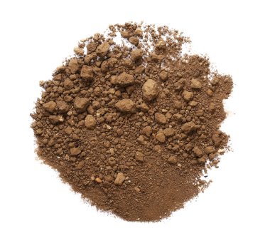 Beyaz arka plan üzerinde izole yığın toprak