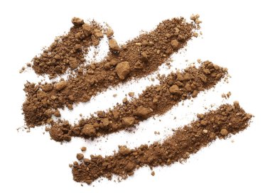 pile soil isolated on white background clipart