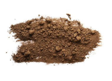 Beyaz arka plan üzerinde izole yığın toprak