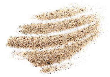 Beyaz arka plan üzerinde izole kazık kum