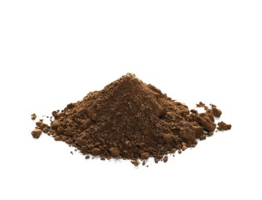 pile soil isolated on white background clipart