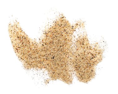 Beyaz arka plan üzerinde izole kazık kum