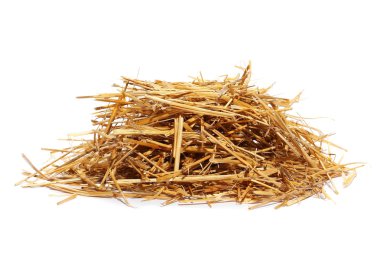 pile straw isolated on white background clipart