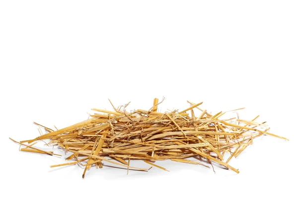 Pile straw isolated on white background — Stock Photo, Image