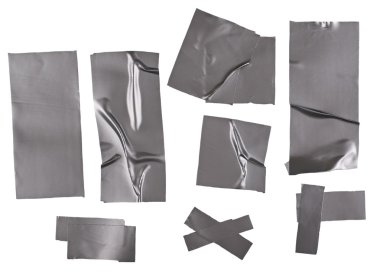 Koli tamir bandı gümüş desenler kiti izole