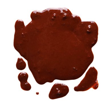 Sıcak çikolata splash beyaz arka plan üzerinde izole