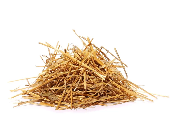 Pile straw isolated on white background — Stock Photo, Image