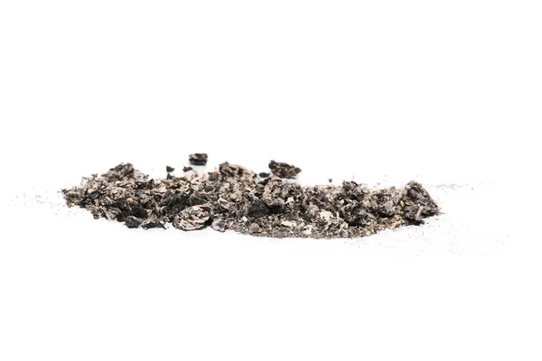 Ash isolerad på vit bakgrund, textur med urklippsbana — Stockfoto