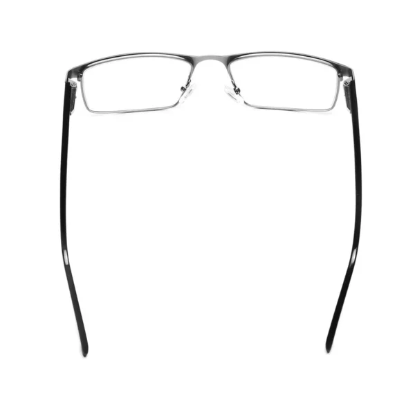 Nowe Czarne Okulary Białym Tle — Zdjęcie stockowe