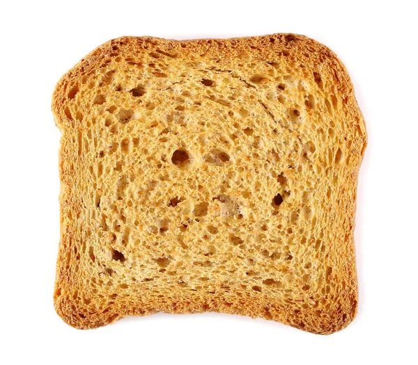 Vollkorncracker Zwieback Vollkorntoast Isoliert Auf Weißem Hintergrund Draufsicht — Stockfoto