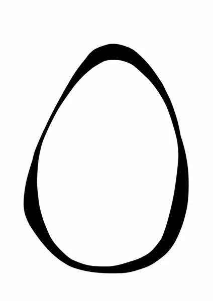 Stylized doodle blank simple easter egg — Stock Photo, Image