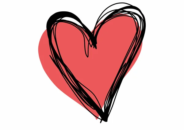 Doodle coração — Fotografia de Stock