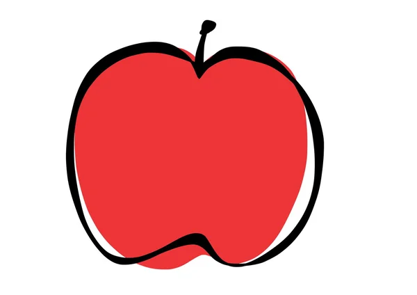 Doodle apple — Stockfoto