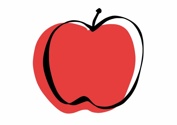 Doodle apple — Stockfoto