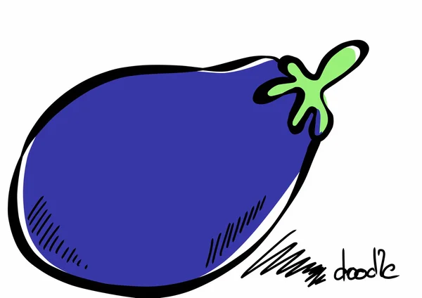 Doodle aubergine — Stockfoto