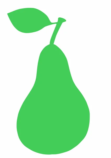 Silhouette Doodle vert poire — Photo