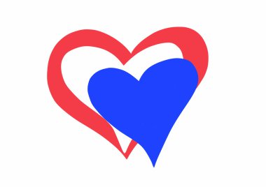 Hollanda bayrağı kalp tarzı doodle