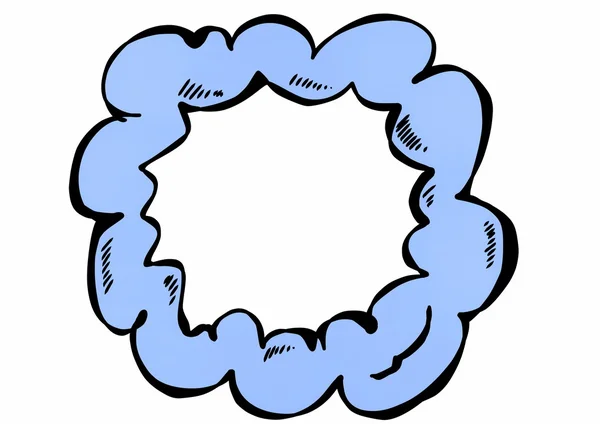 Doodle ring wolk — Stockfoto