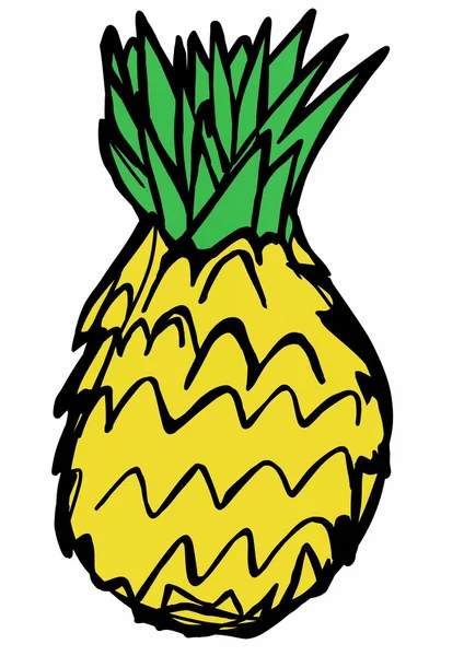 Doodle ananas — Stockfoto