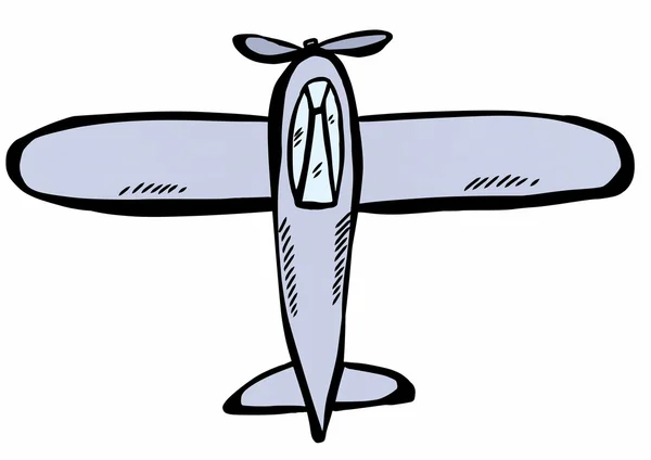 Doodle flygplan — Stockfoto