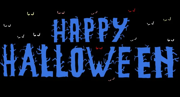 Hand dras happy halloween — Stockfoto