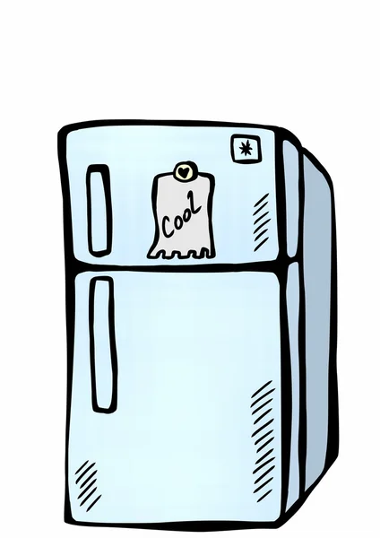 Doodle холодильник — стокове фото