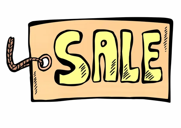 Doodle sale tag — Stock Photo, Image